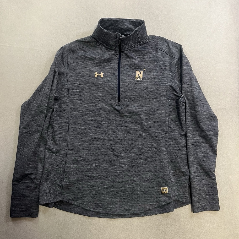Under Armour US Navy Midshipmen Jacket Women's Size 2XL Blue 1/4 Zip Pullover
